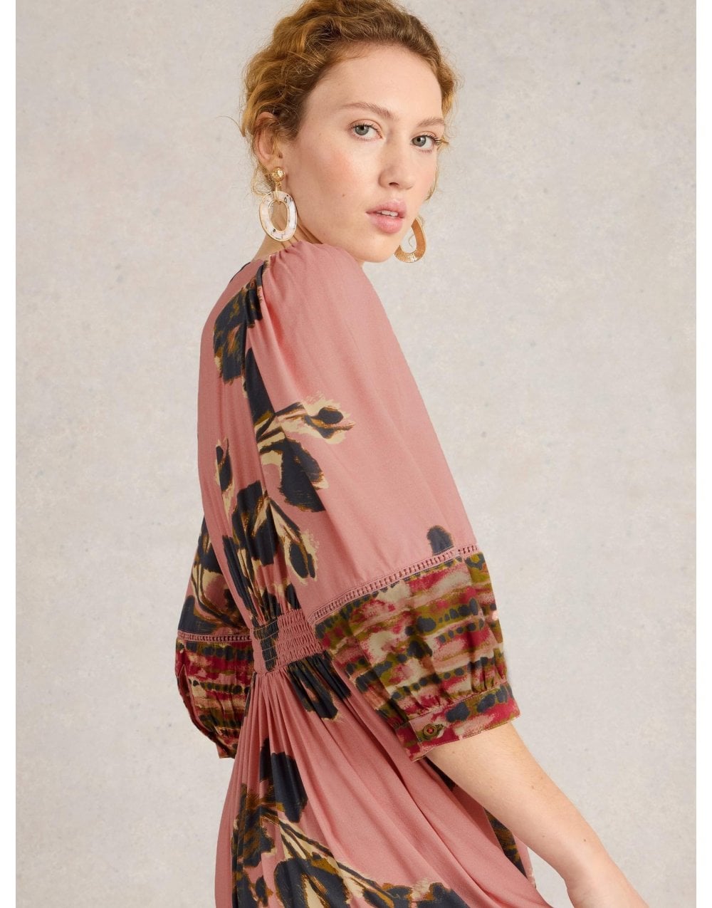 Young Ideas/Henmores - Lucy Midi Dress - Green Print - 8