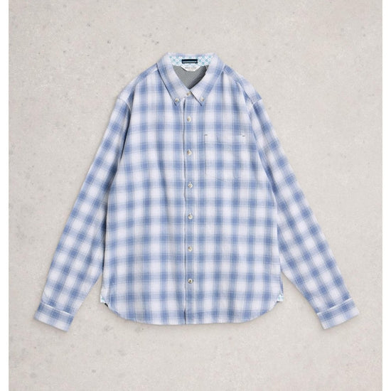 Young Ideas/Henmores - Ludlow Two Tone Check Shirt - Blue - M