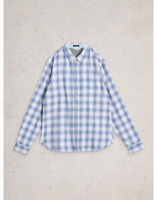 Young Ideas/Henmores - Ludlow Two Tone Check Shirt - Blue - M