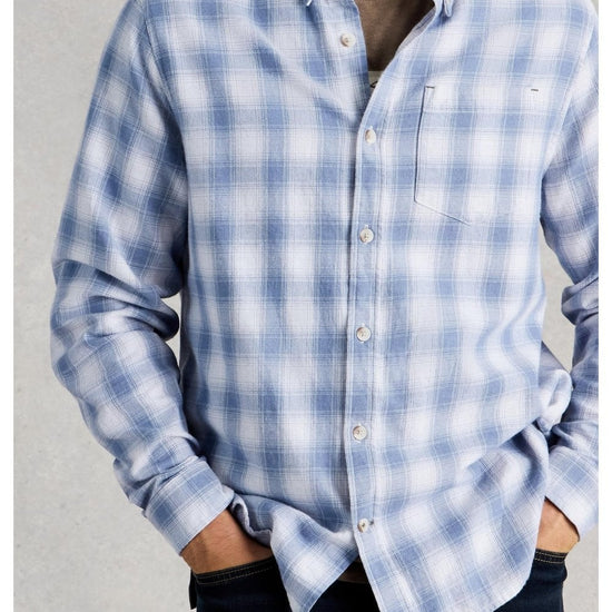 Young Ideas/Henmores - Ludlow Two Tone Check Shirt - Blue - M