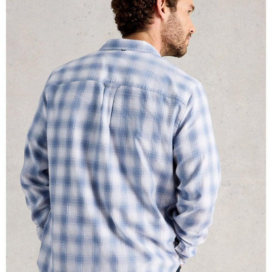 Young Ideas/Henmores - Ludlow Two Tone Check Shirt - Blue - M