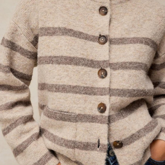 Young Ideas & Henmores -Margot Stripe Cardi -Natural Multi -8