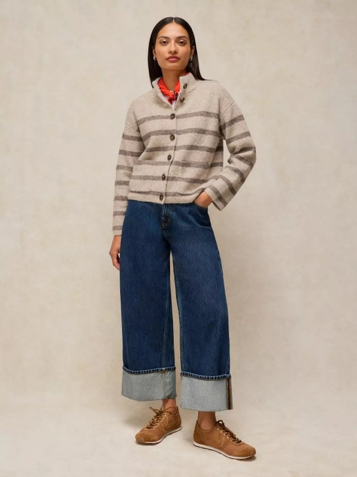 Young Ideas & Henmores -Margot Stripe Cardi -Natural Multi -8