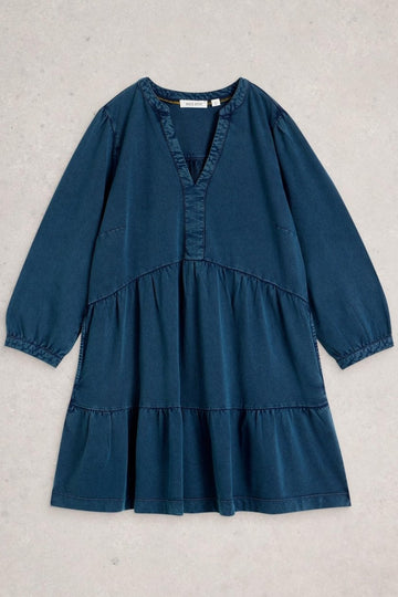 Young Ideas/Henmores - Marta Short Tunic - Indigo Blue - 8