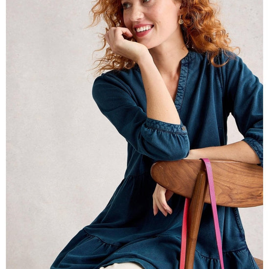 Young Ideas/Henmores - Marta Short Tunic - Indigo Blue - 8