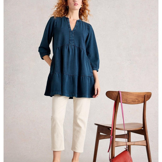 Young Ideas/Henmores - Marta Short Tunic - Indigo Blue - 8