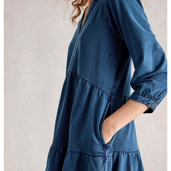 Young Ideas/Henmores - Marta Short Tunic - Indigo Blue - 8