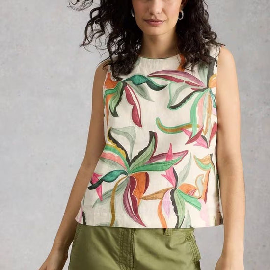 Young Ideas & Henmores - Matilda Linen Vest - Natural Print - 8