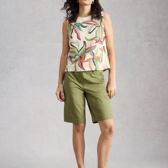 Young Ideas & Henmores - Matilda Linen Vest - Natural Print - 8