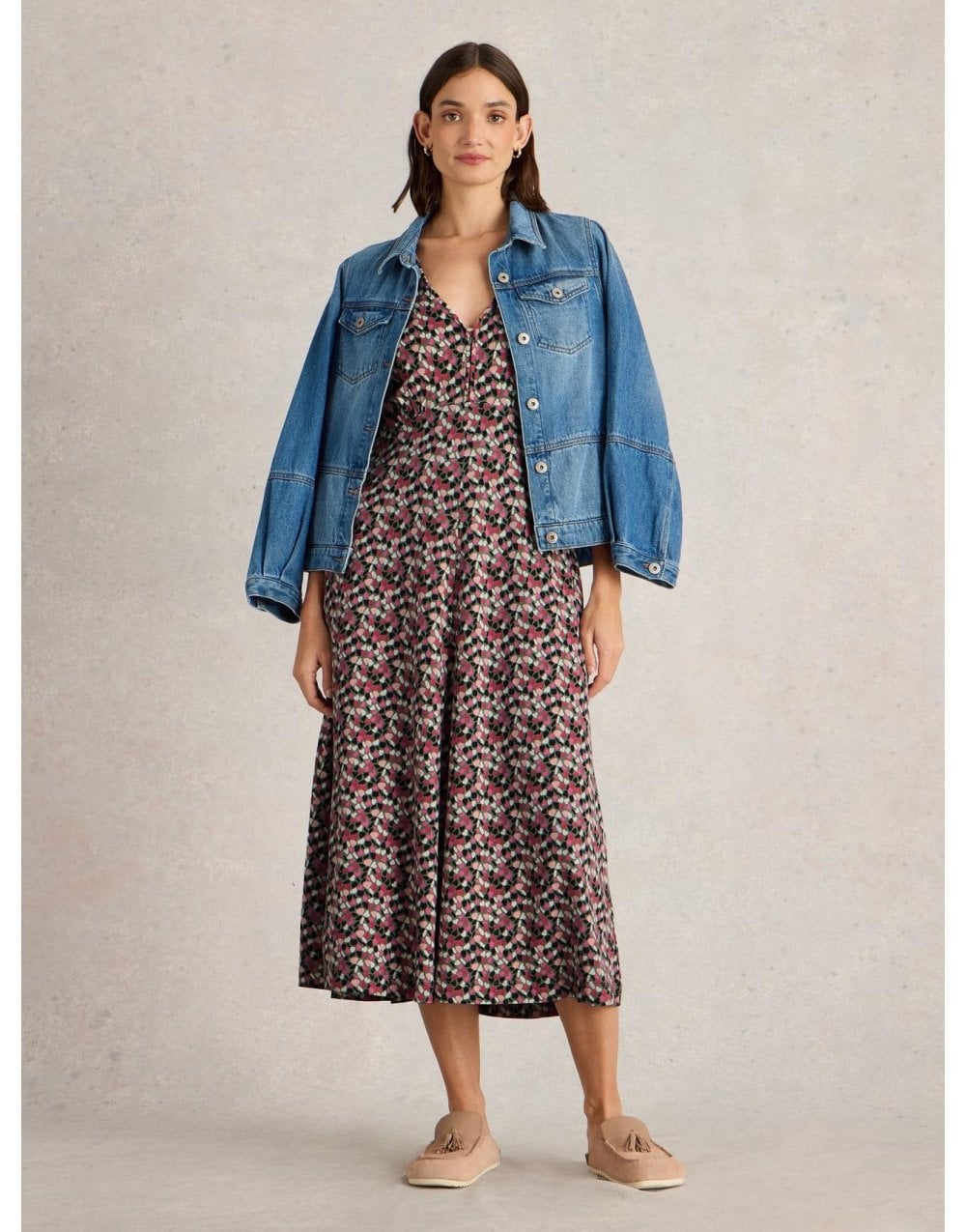 Young Ideas/Henmores - Megan Jersey Dress - Blue Print - 8