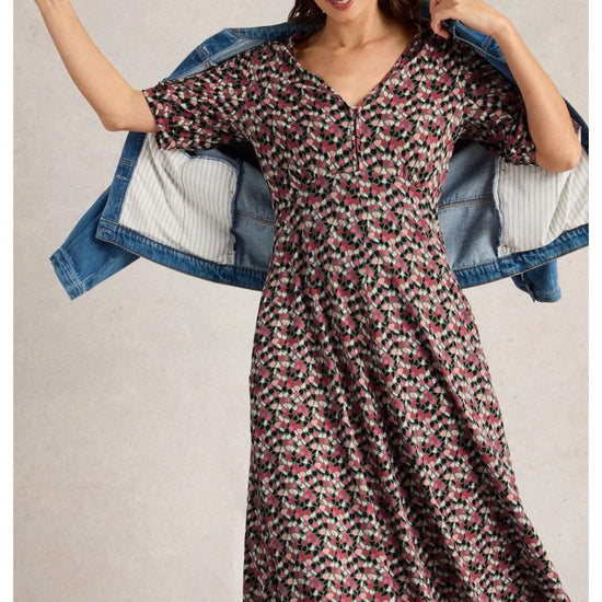 Young Ideas/Henmores - Megan Jersey Dress - Blue Print - 8