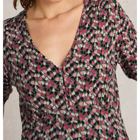 Young Ideas/Henmores - Megan Jersey Dress - Blue Print - 8