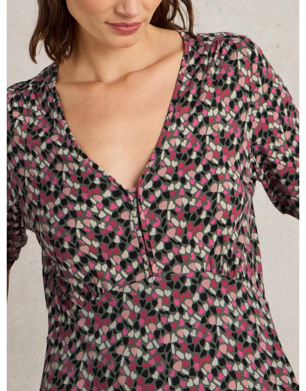 Young Ideas/Henmores - Megan Jersey Dress - Blue Print - 8