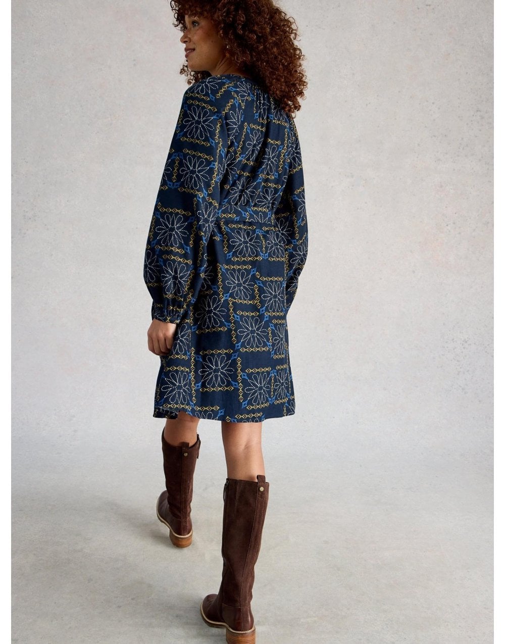 Young Ideas/Henmores - Monique Swing Dress - Blue Multi - 8