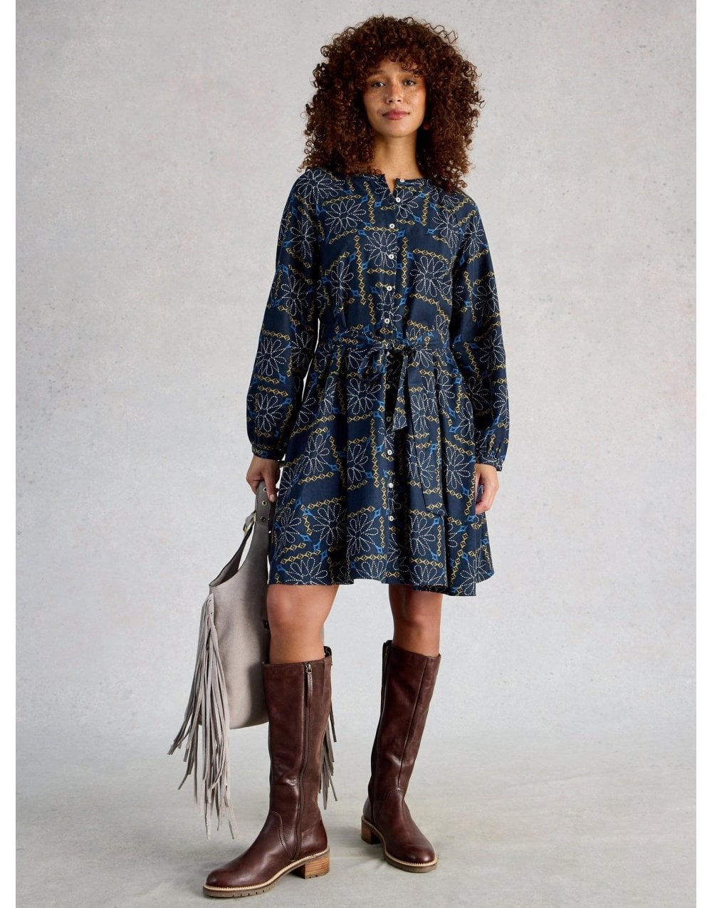 Young Ideas/Henmores - Monique Swing Dress - Blue Multi - 8