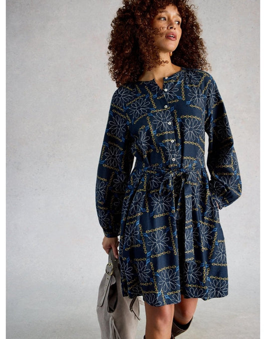 Young Ideas/Henmores - Monique Swing Dress - Blue Multi - 8