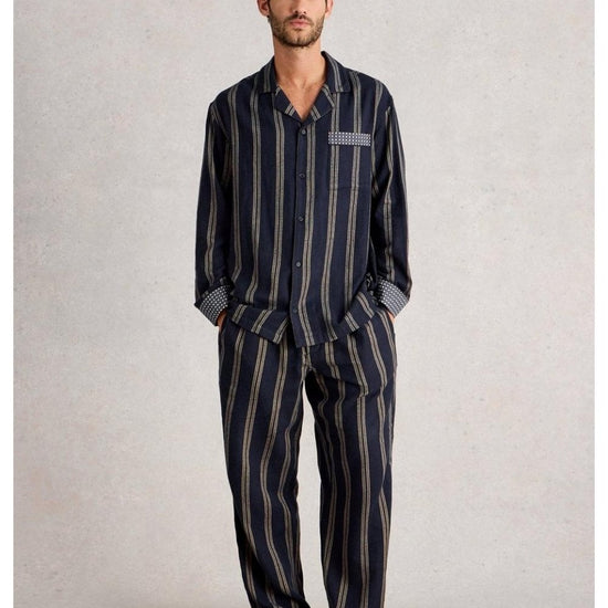 Young Ideas/Henmores - Moorland Flannel Pj Trouser - Navy Multi - M