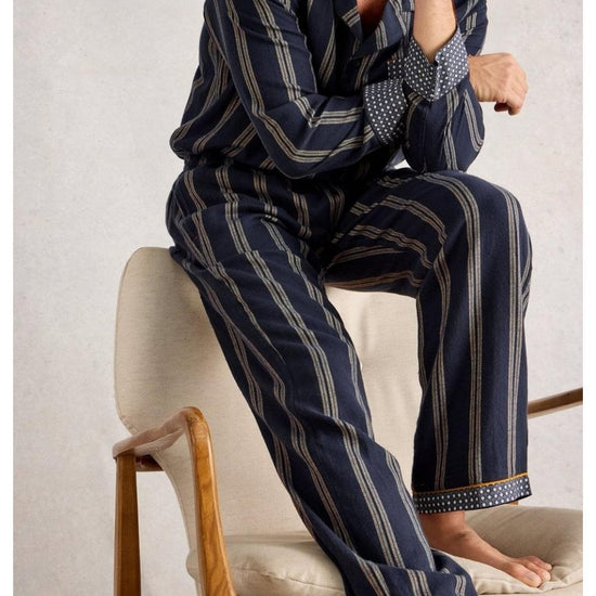 Young Ideas/Henmores - Moorland Flannel Pj Trouser - Navy Multi - M