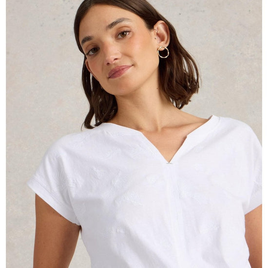 Young Ideas/Henmores - Nelly Embroidered Tee - Brilliant White - 8