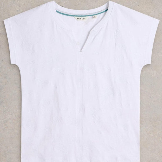 Young Ideas/Henmores - Nelly Embroidered Tee - Brilliant White - 8