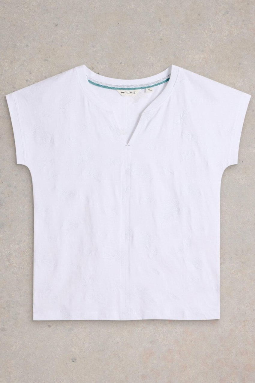 Young Ideas/Henmores - Nelly Embroidered Tee - Brilliant White - 8
