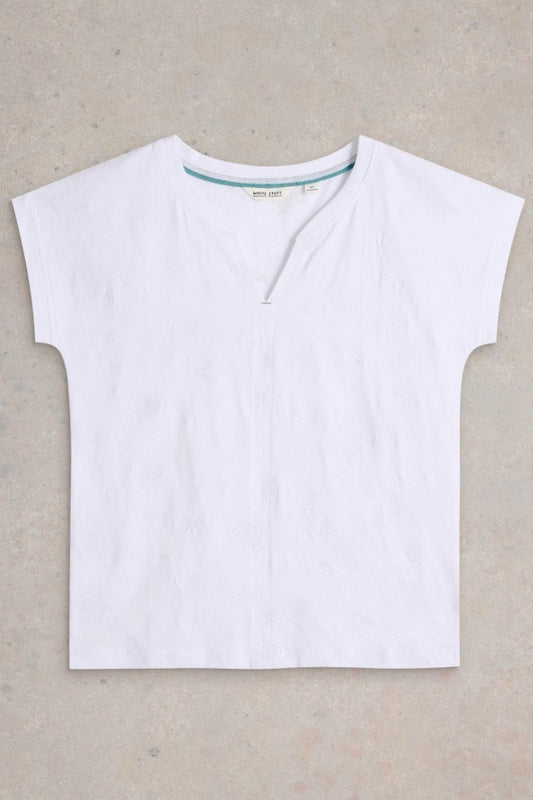 Young Ideas/Henmores - Nelly Embroidered Tee - Brilliant White - 8