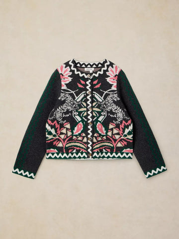 Young Ideas & Henmores -Nomad Knit Jacket -Grey Multi -8