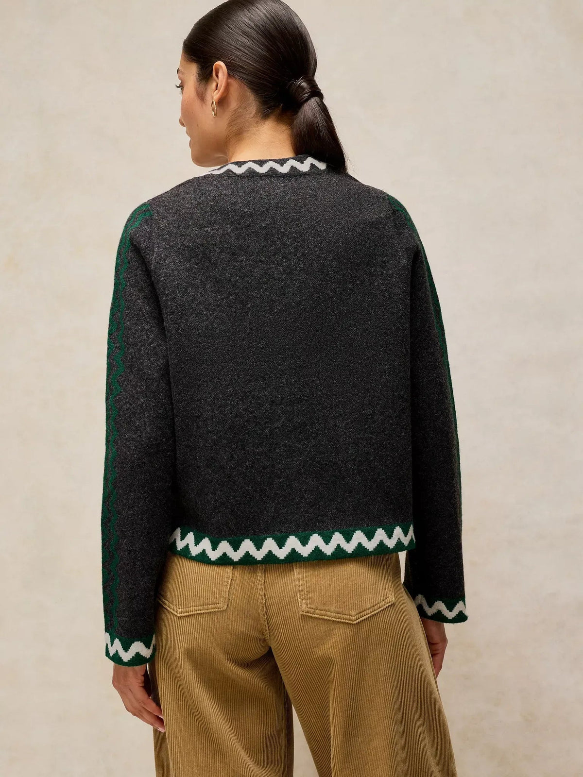 Young Ideas & Henmores -Nomad Knit Jacket -Grey Multi -8