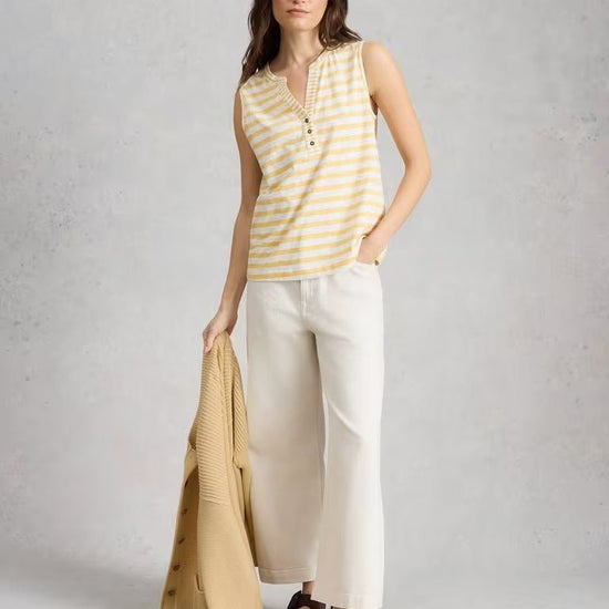 Young Ideas/Henmores - Nora Notch Stripe Vest - Yellow Multi - 8