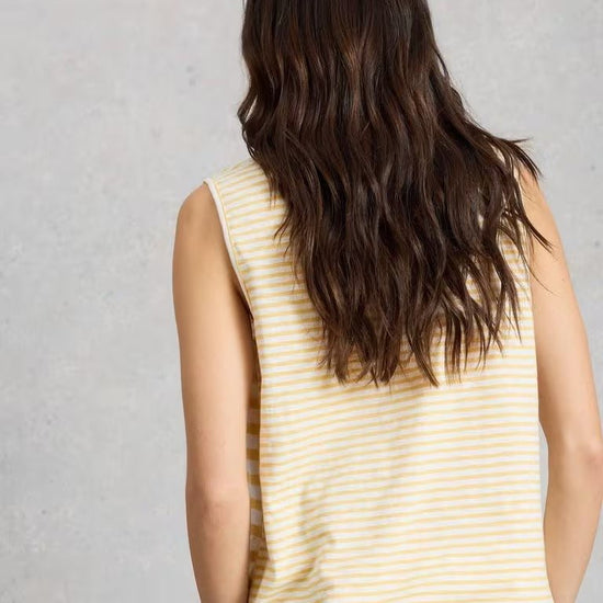 Young Ideas/Henmores - Nora Notch Stripe Vest - Yellow Multi - 8