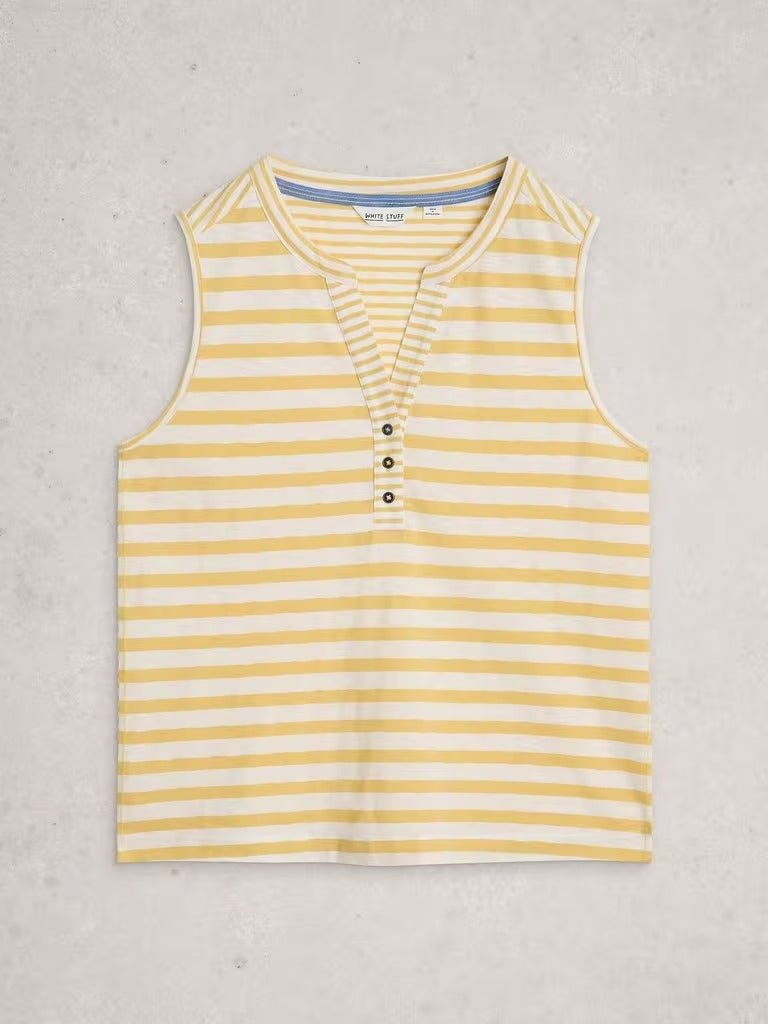 Young Ideas/Henmores - Nora Notch Stripe Vest - Yellow Multi - 8