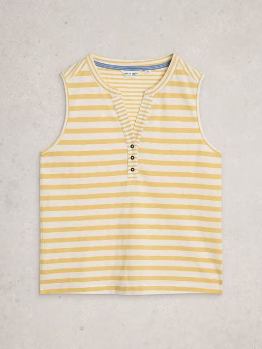 Young Ideas/Henmores - Nora Notch Stripe Vest - Yellow Multi - 8