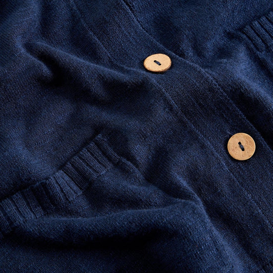Young Ideas/Henmores - Nova Linen Blend Cardi - Dark Navy - 8