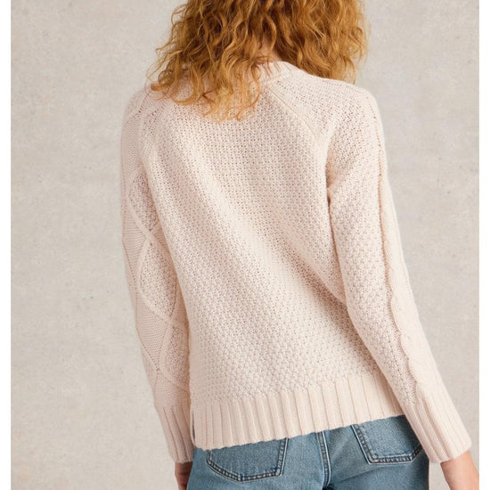 Young Ideas/Henmores - Patchwork Cable Jumper - Light Natural - 10