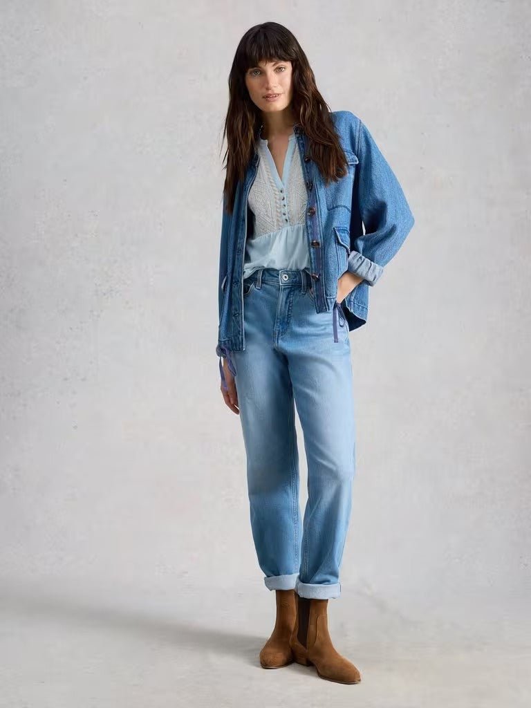 Young Ideas & Henmores - Peony Sleeveless Top - Mid Blue - 8