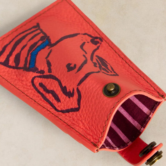 Young Ideas & Henmores -Pet Pals Card Holder -Mid Red -OS