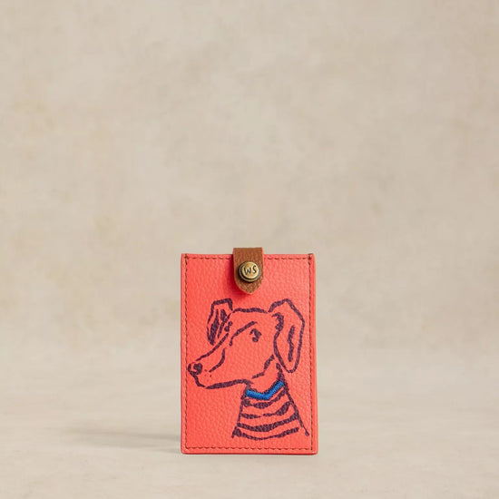 Young Ideas & Henmores -Pet Pals Card Holder -Mid Red -OS