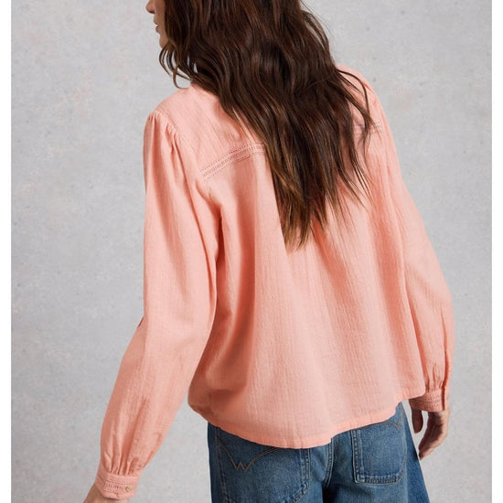 Young Ideas/Henmores - Rachel Smock Top - Mid Pink - 8