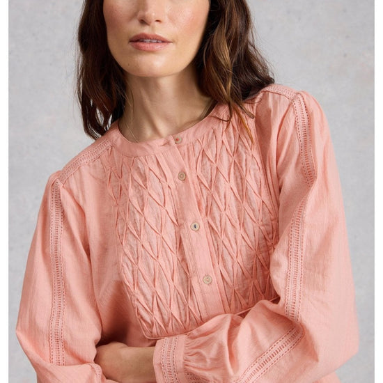 Young Ideas/Henmores - Rachel Smock Top - Mid Pink - 8