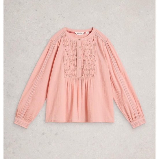 Young Ideas/Henmores - Rachel Smock Top - Mid Pink - 8