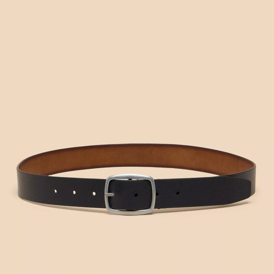 Young Ideas & Henmores -Reversible Leather Belt -Navy Multi -M/L