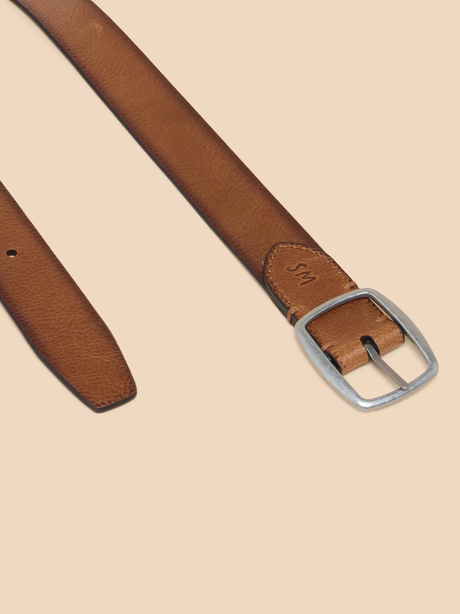 Young Ideas & Henmores -Reversible Leather Belt -Navy Multi -M/L