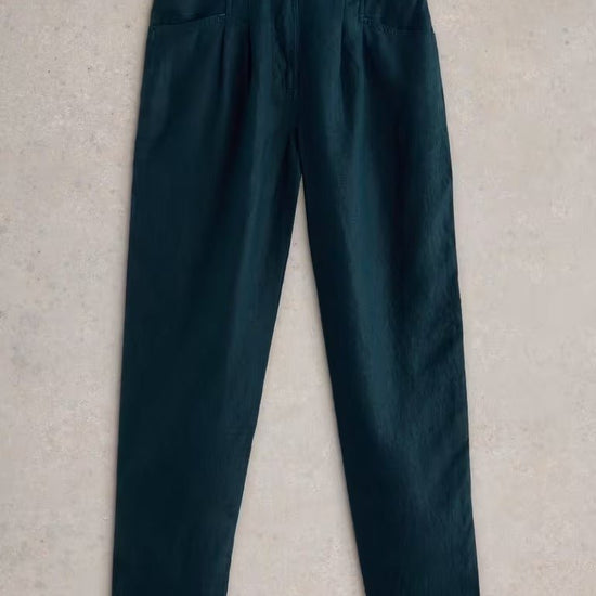 Young Ideas & Henmores - Rowena Linen Trouser - Dark Navy - 8