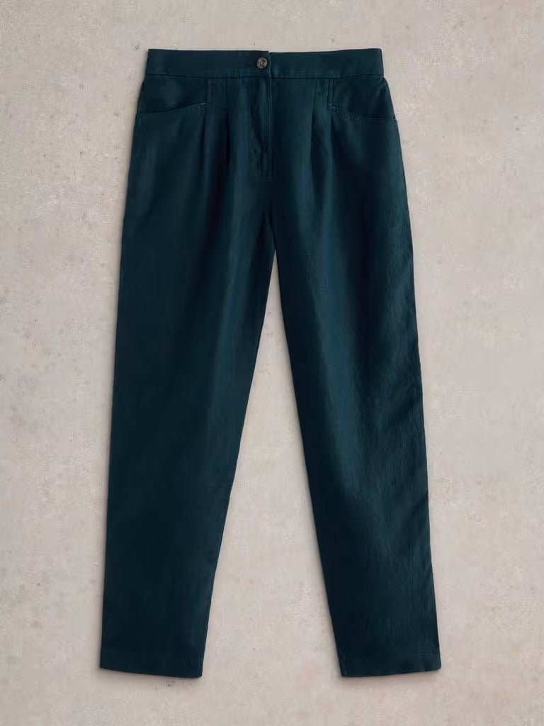 Young Ideas & Henmores - Rowena Linen Trouser - Dark Navy - 8