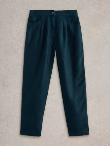 Young Ideas & Henmores - Rowena Linen Trouser - Dark Navy - 8