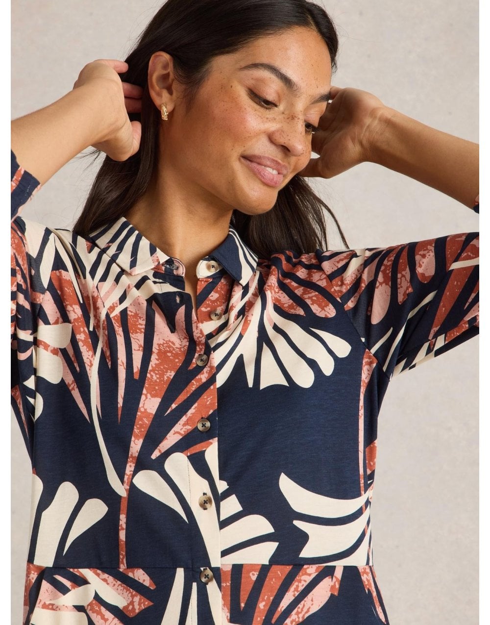 Young Ideas/Henmores - Rua Jersey Shirt Dress - Black Print - 8