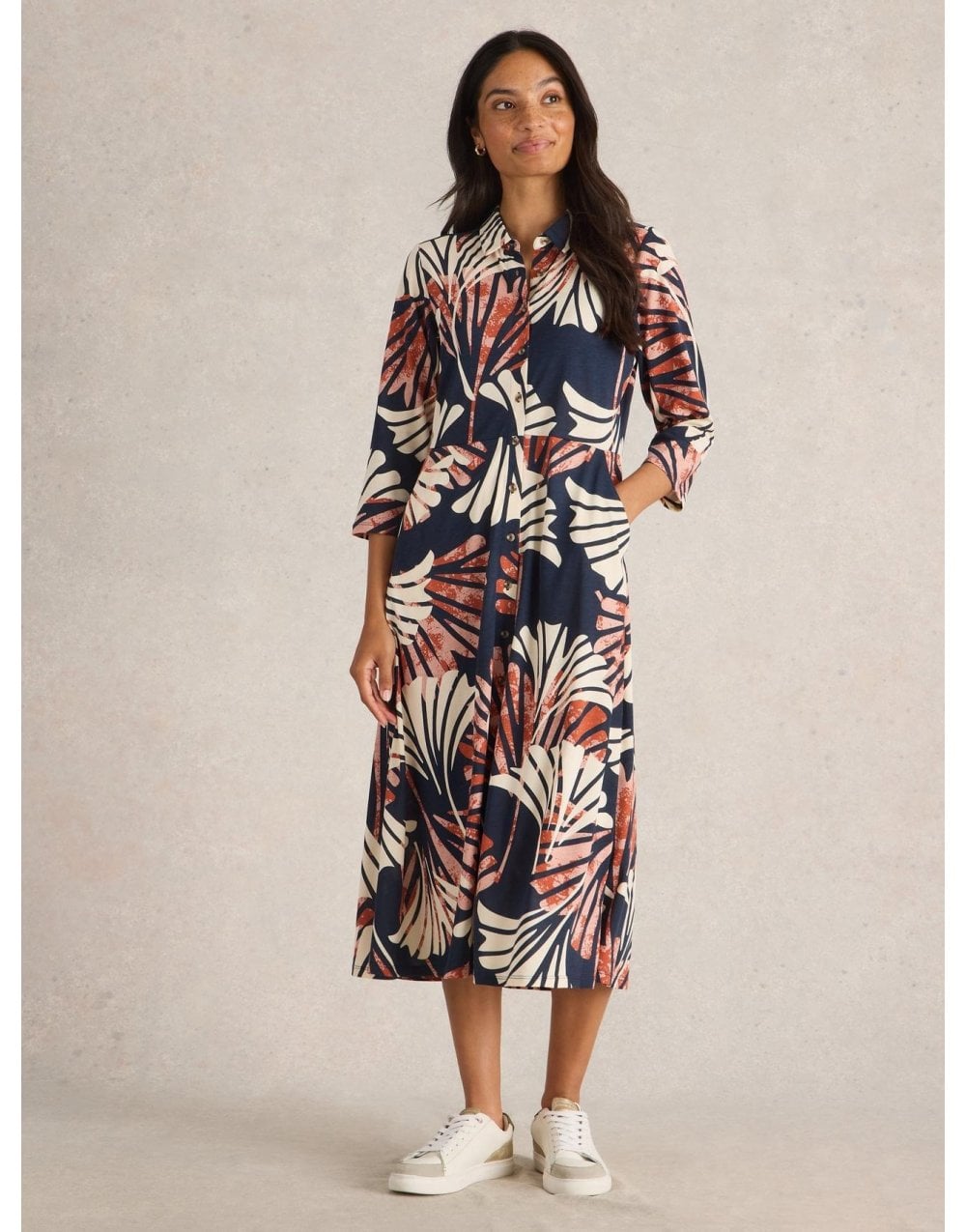 Young Ideas/Henmores - Rua Jersey Shirt Dress - Black Print - 8