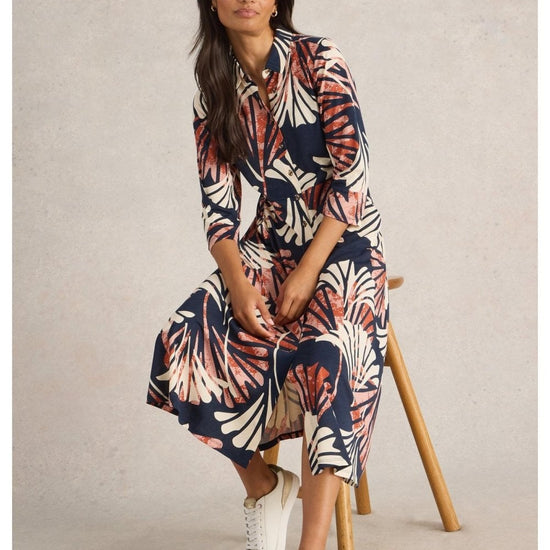 Young Ideas/Henmores - Rua Jersey Shirt Dress - Black Print - 8