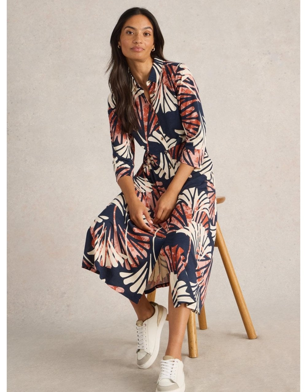 Young Ideas/Henmores - Rua Jersey Shirt Dress - Black Print - 8