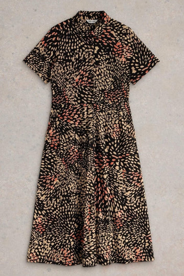 Young Ideas/Henmores - Rua Jersey Shirt Dress - Black Print - 8